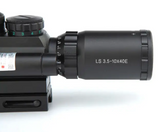 3.5-10X40 RIFLE SCOPE WITH RED LASER